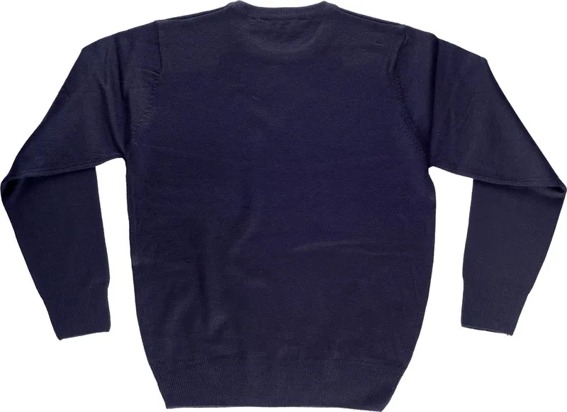 Maglione a maglia fine, girocollo blu scuro