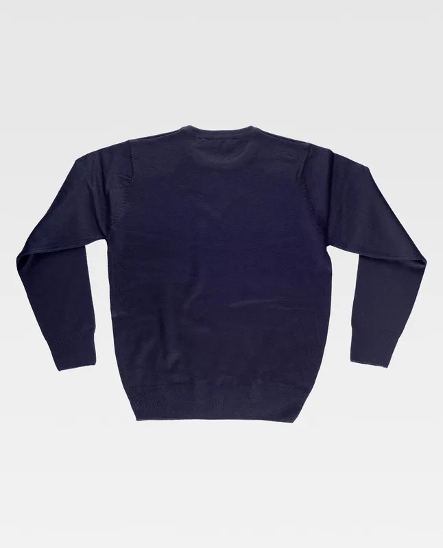 Maglione a maglia fine, girocollo blu scuro
