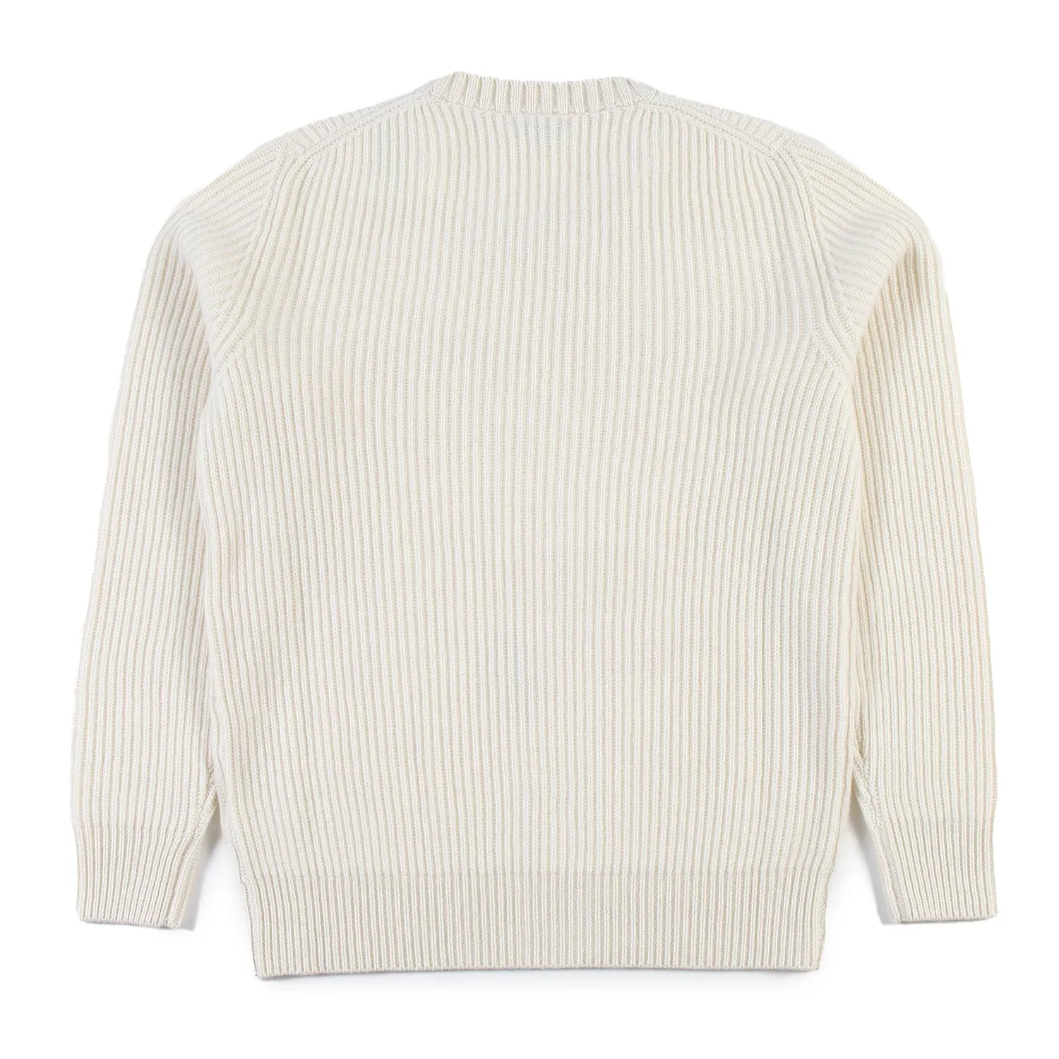 Maglione Cachemire Panna A Coste B. Cucinelli