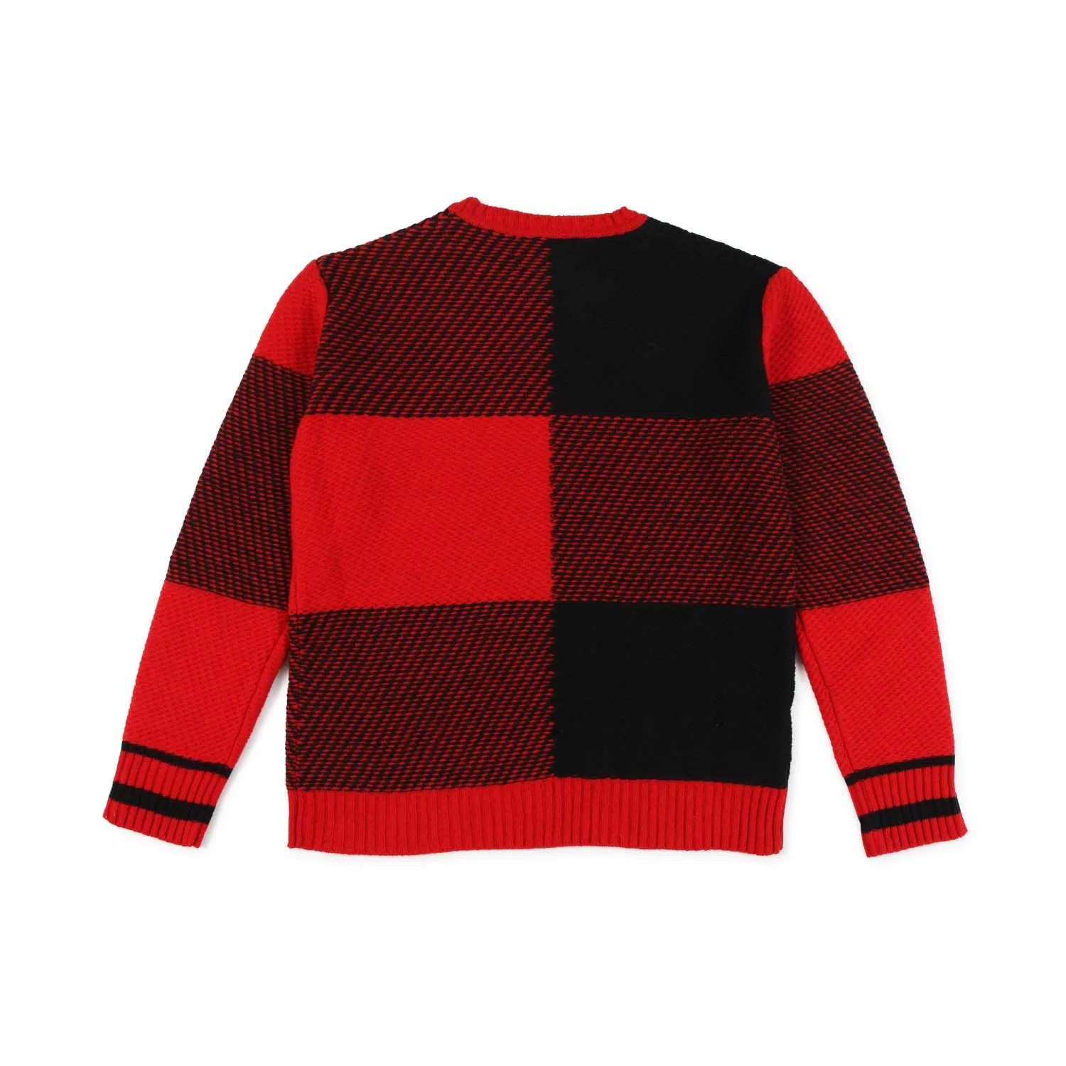 Maglione Check Rosso E Nero Unisex