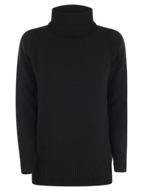 Maglione collo alto in lana e cashmere