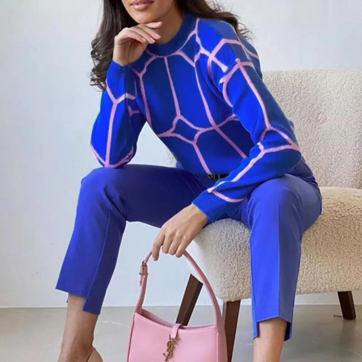 Maglione Donna 2023 Autunno e Inverno Nuova moda Nuovo maglione girocollo lavorato a maglia Cappotto Donna