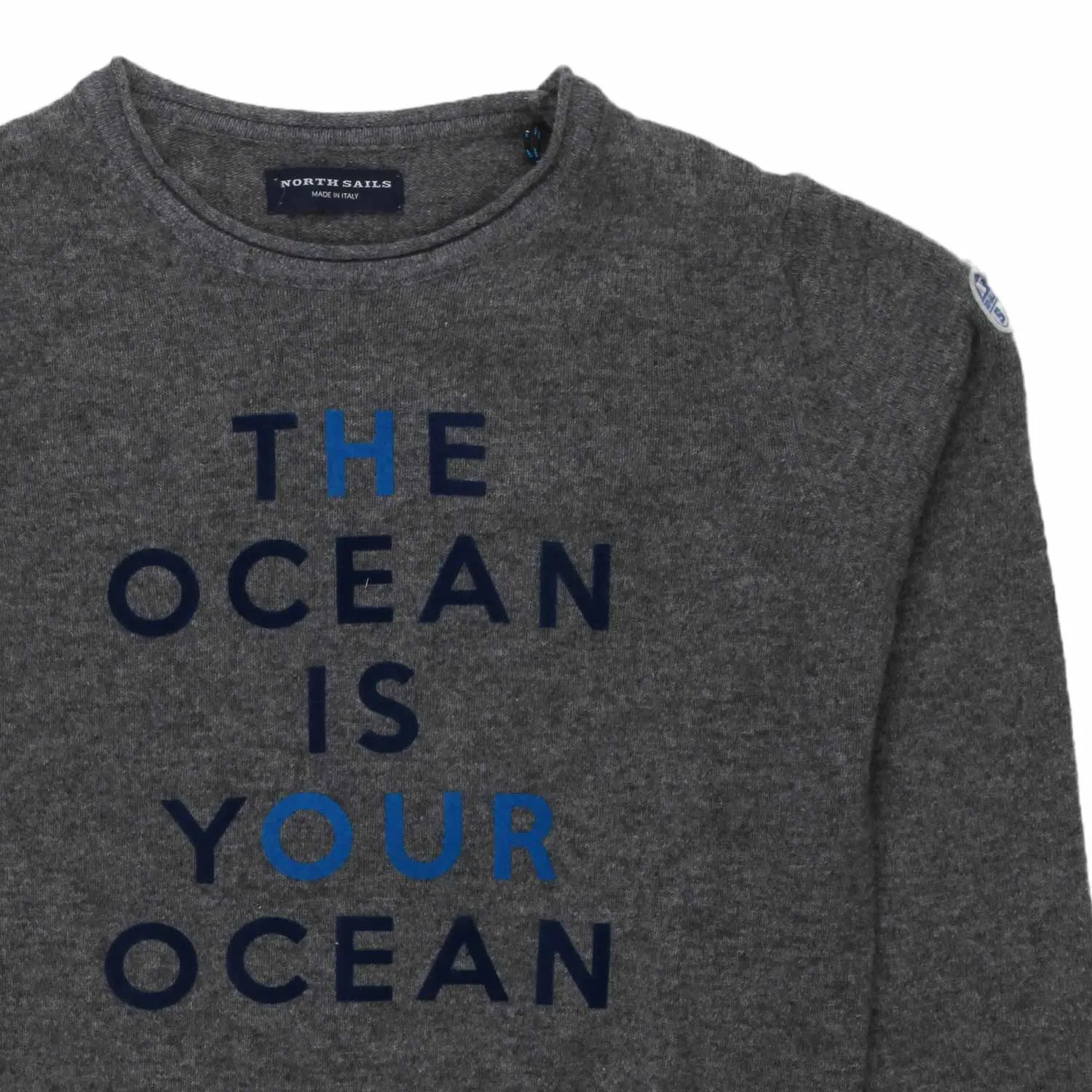 Maglione Grigio Con Lettering Bambino E Teen