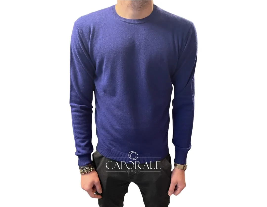 Maglione Malo cashmere F1C02-E0709 blu elettrico