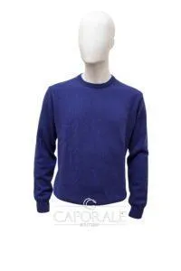 Maglione Malo cashmere F1C02-E0709 blu elettrico