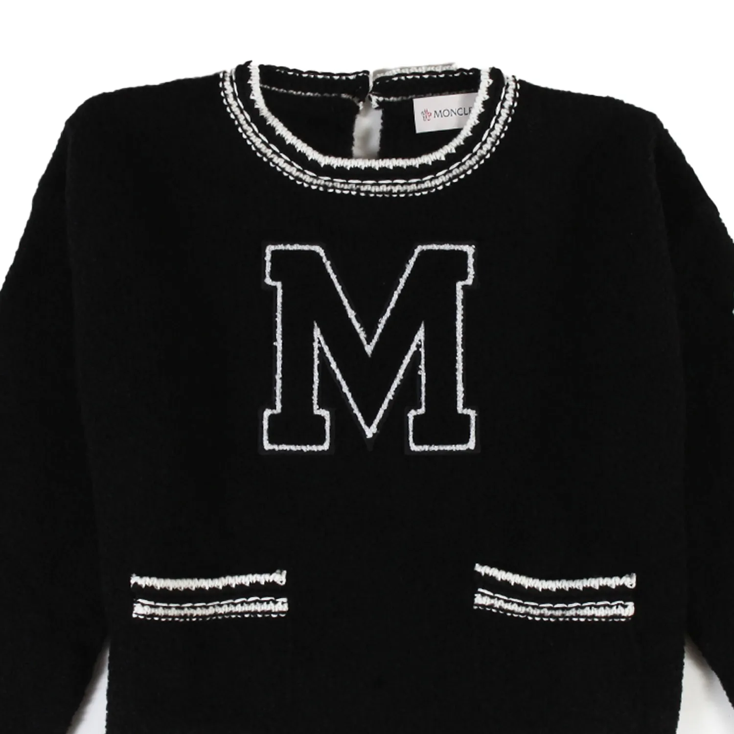 Maglione Moncler Nero E Bianco Bambibna E Teenager