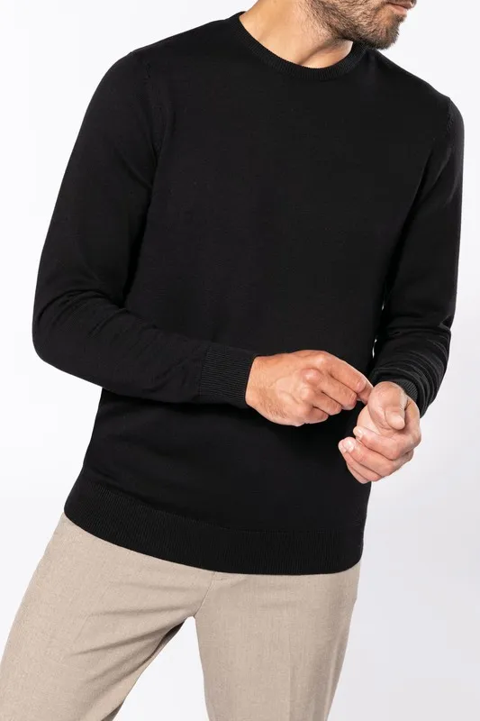 MAGLIONE SCOLLO TONDO MANICA LUNGA DA UOMO