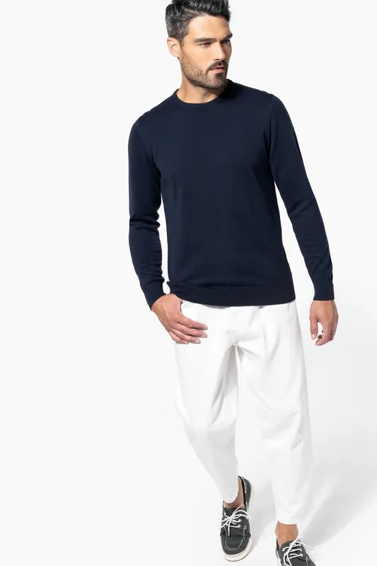 MAGLIONE SCOLLO TONDO MANICA LUNGA DA UOMO