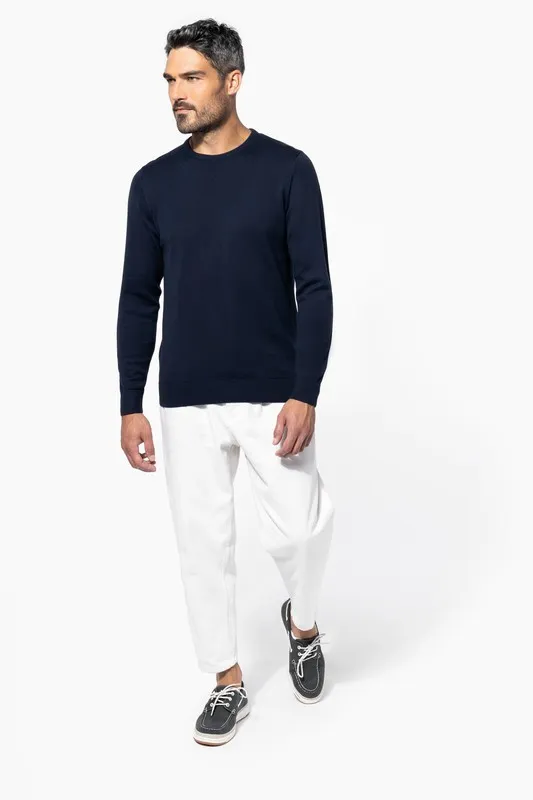 MAGLIONE SCOLLO TONDO MANICA LUNGA DA UOMO