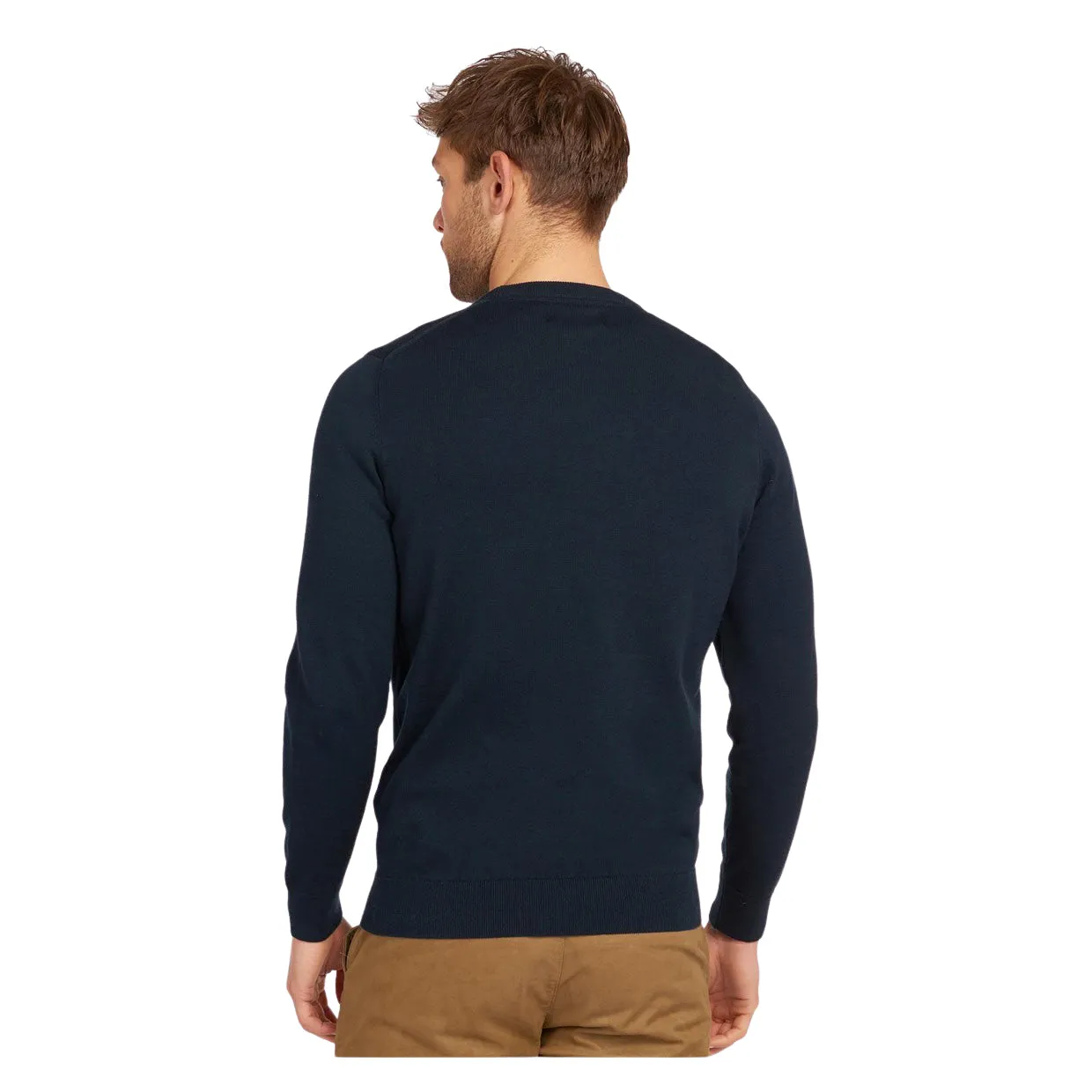Maglione Uomo Barbour Cotone Pima Blu Navy