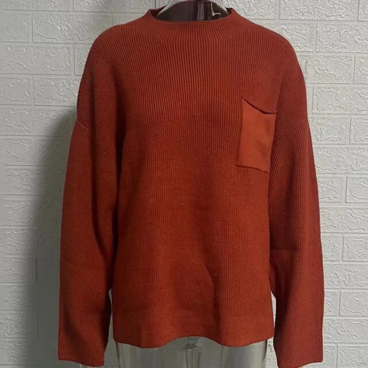 Maglioni da donna Autunno Inverno Nuovo maglione da donna girocollo manica lunga tasca maglieria pullover maglione