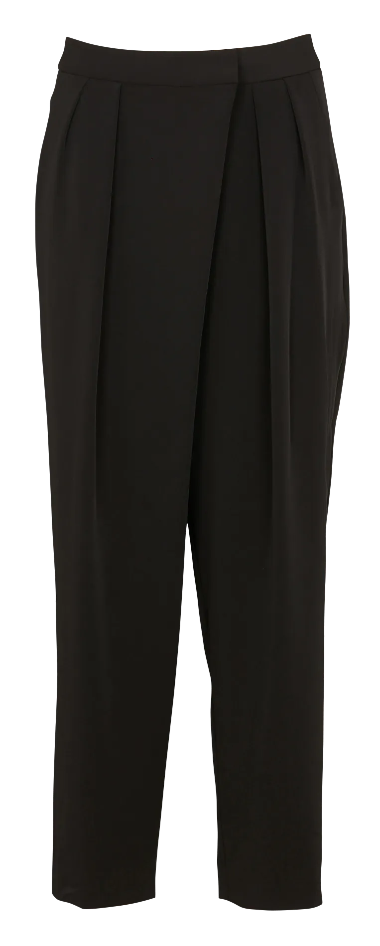  MAISON 123   PREPPY - Pantaloni dritti drappeggiati | Nero