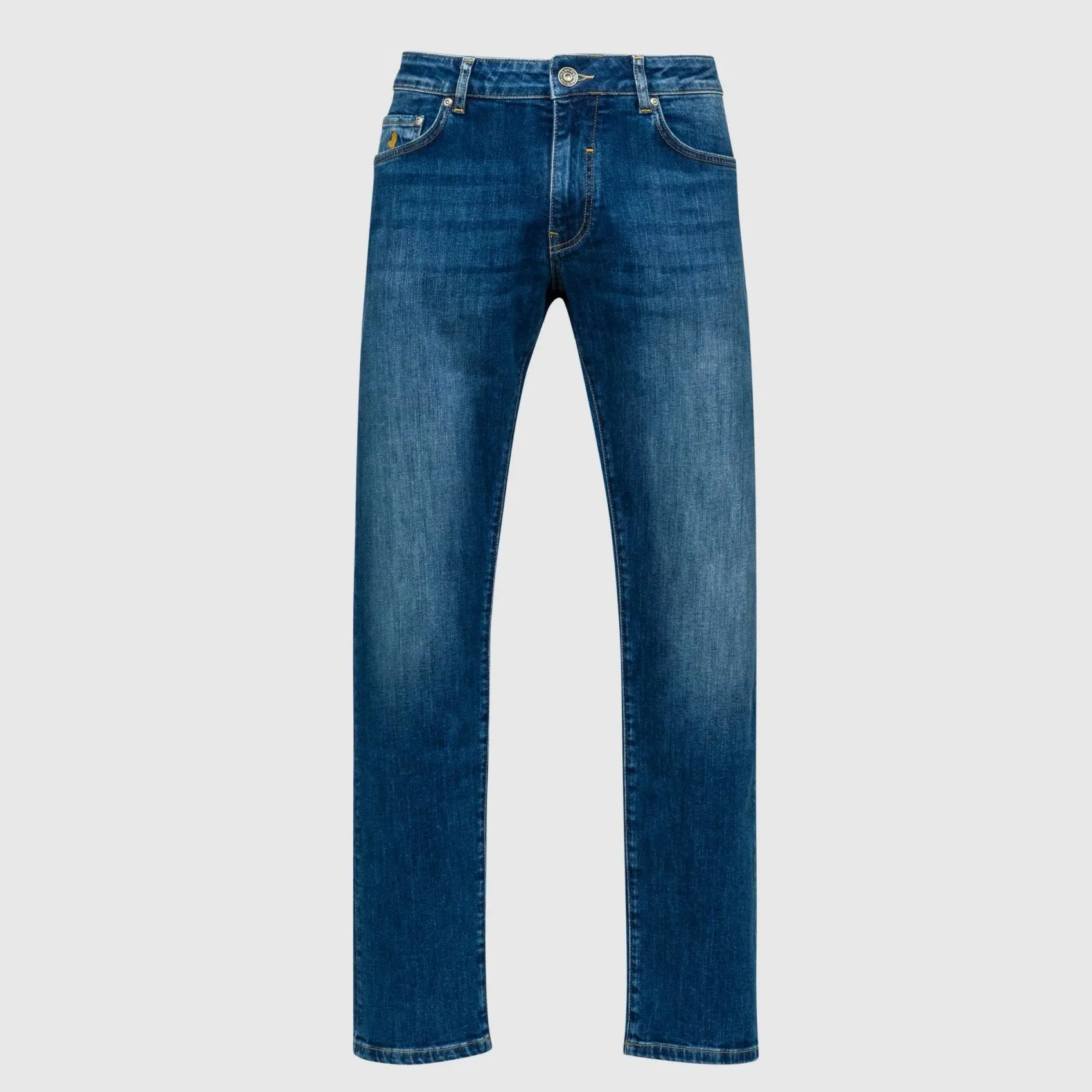 Medium wash stretch jeans mcs regular fit denim