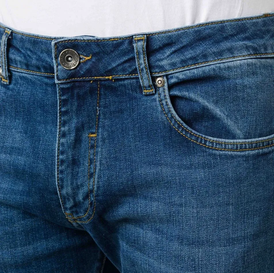 Medium wash stretch jeans mcs regular fit denim