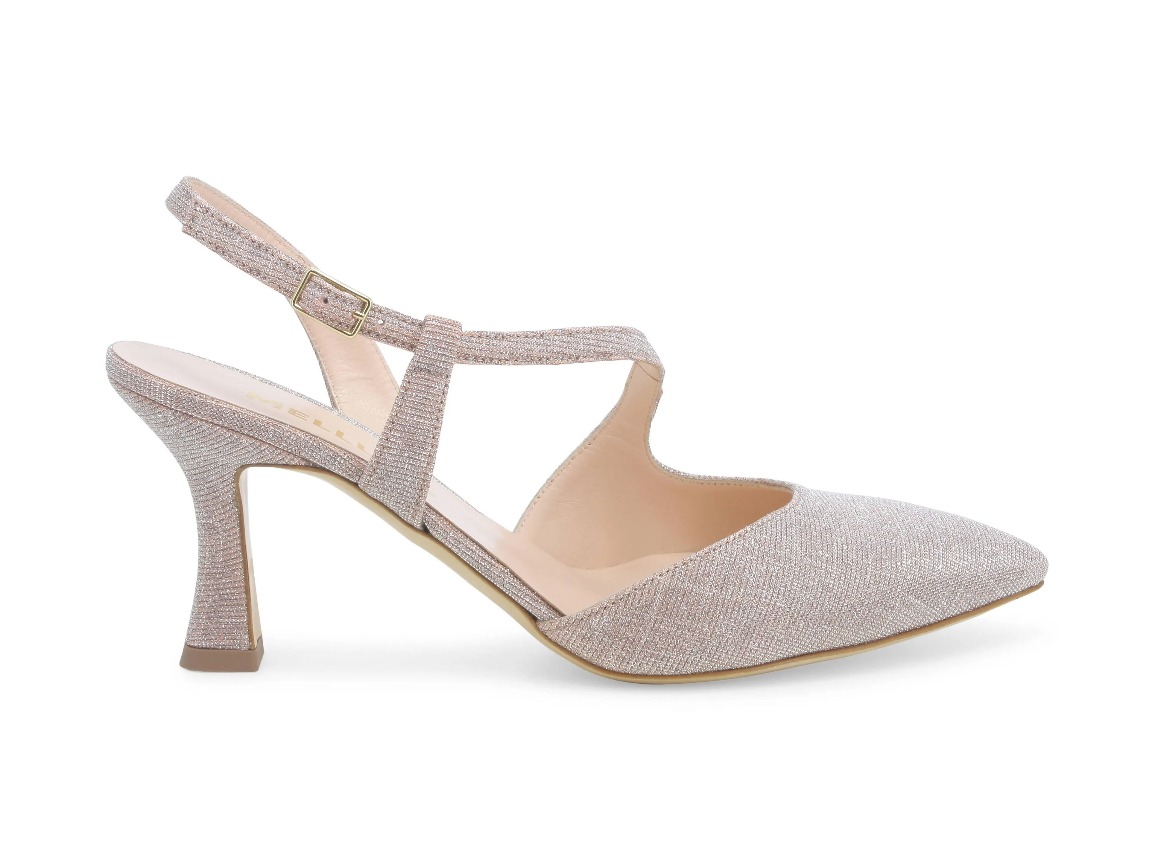 Melluso décolleté slingback tessuto galassia