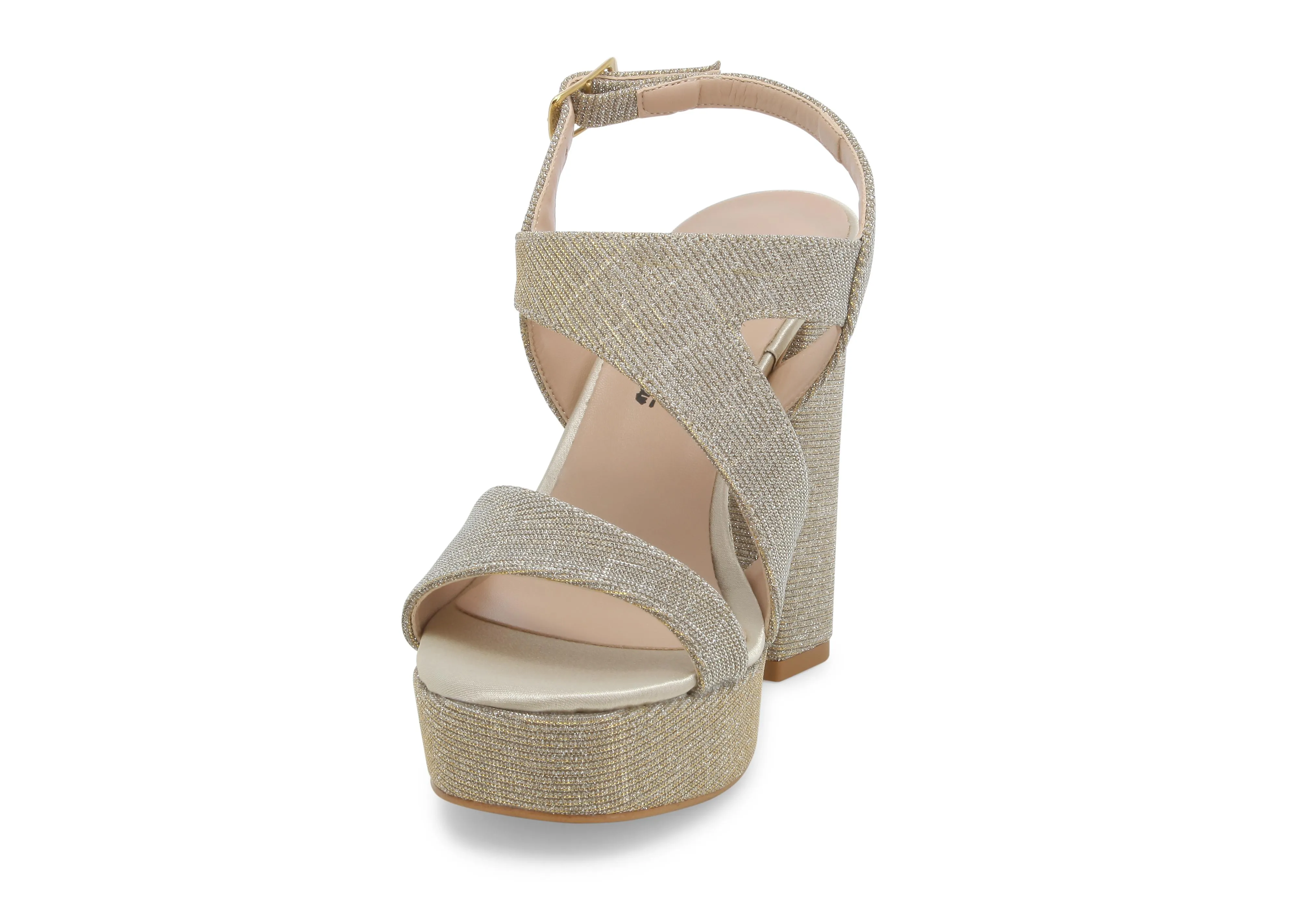 Melluso Sandalo Elegante Platform Tomaia in Tessuto