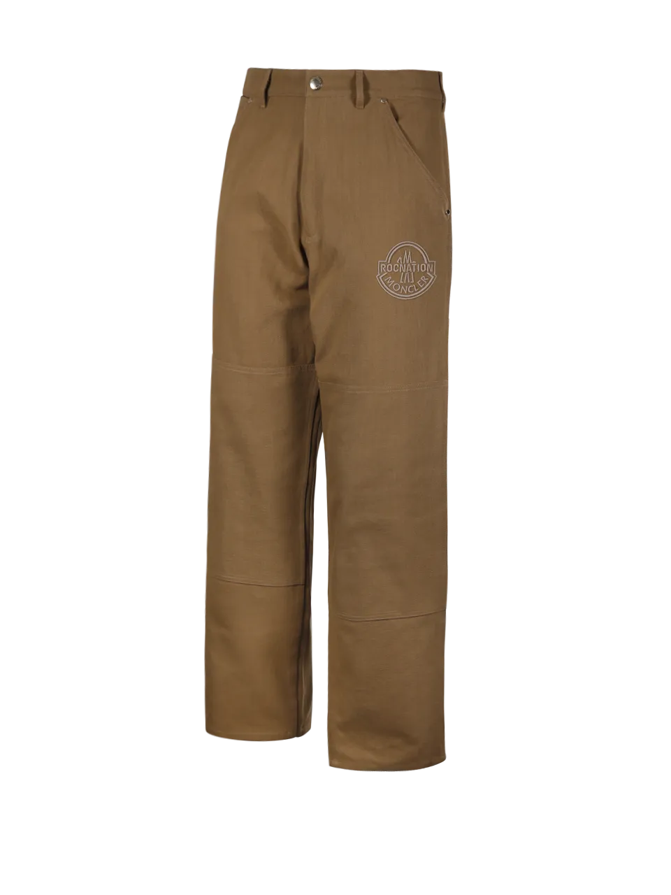 MEN MONCLER GENIUS ROC NATION BROWN COTTON TROUSERS