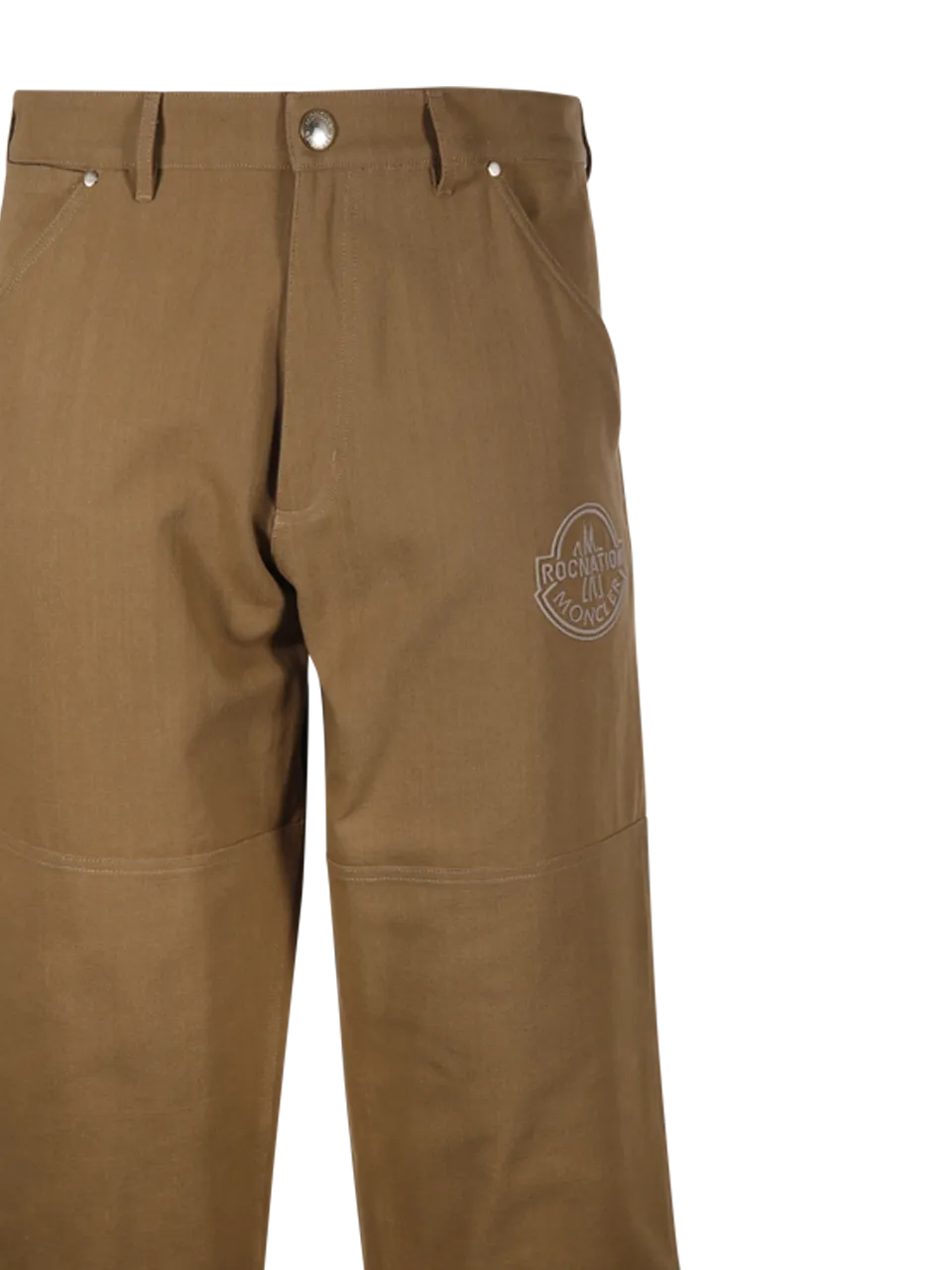 MEN MONCLER GENIUS ROC NATION BROWN COTTON TROUSERS
