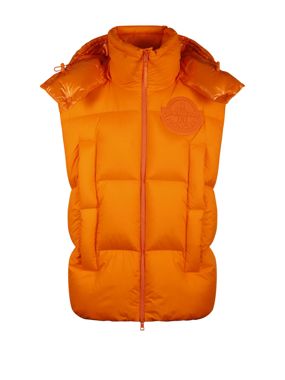 MEN MONCLER GENIUS ROC NATION ORANGE POLYAMIDE APUS DOWN JACKET