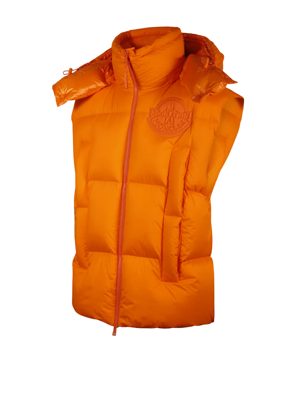 MEN MONCLER GENIUS ROC NATION ORANGE POLYAMIDE APUS DOWN JACKET