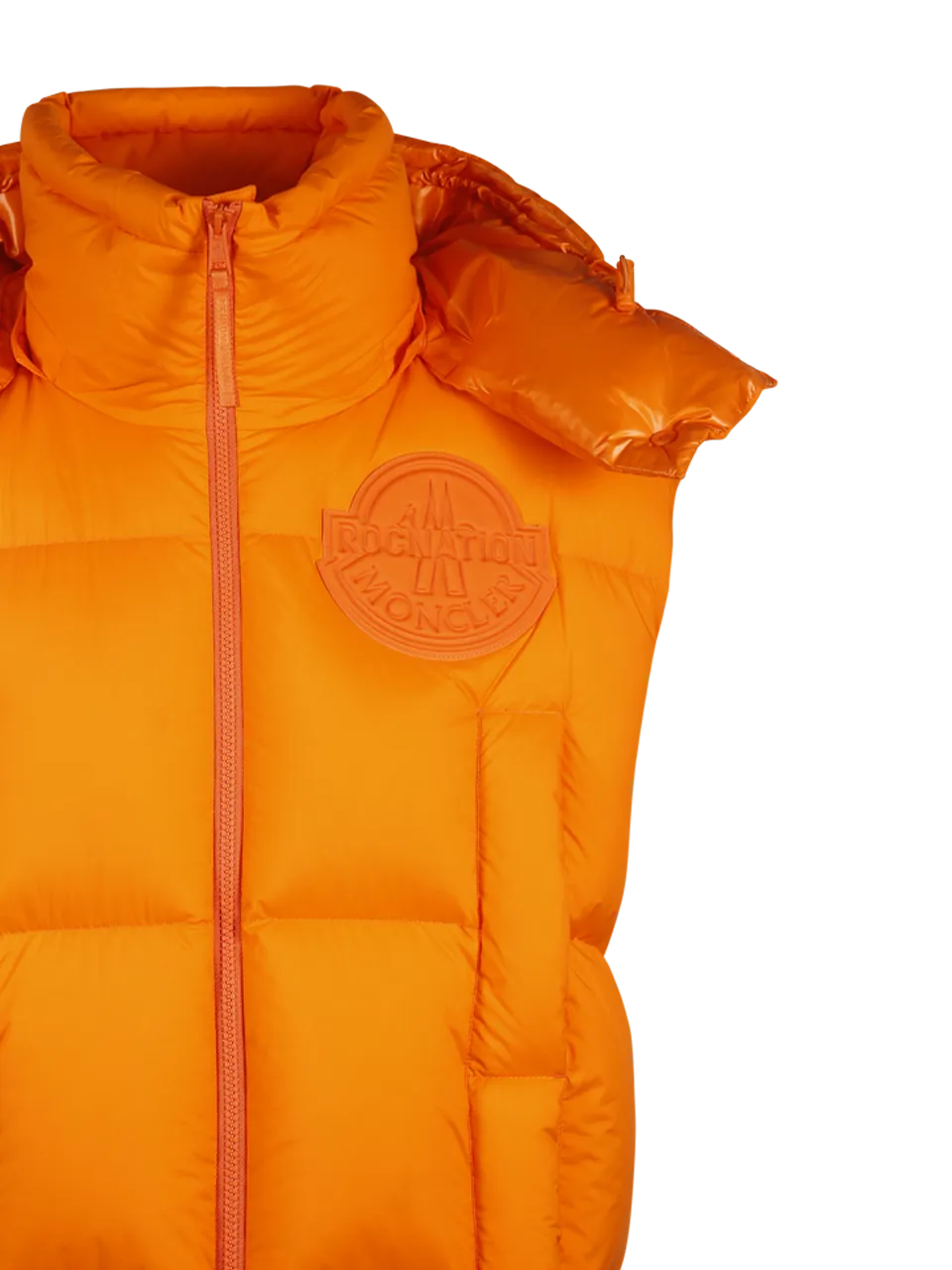 MEN MONCLER GENIUS ROC NATION ORANGE POLYAMIDE APUS DOWN JACKET