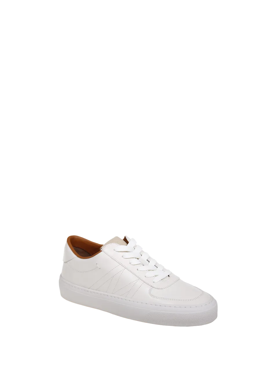 MEN MONCLER WHITE REAL LEATHER LOW TOP SNEAKER