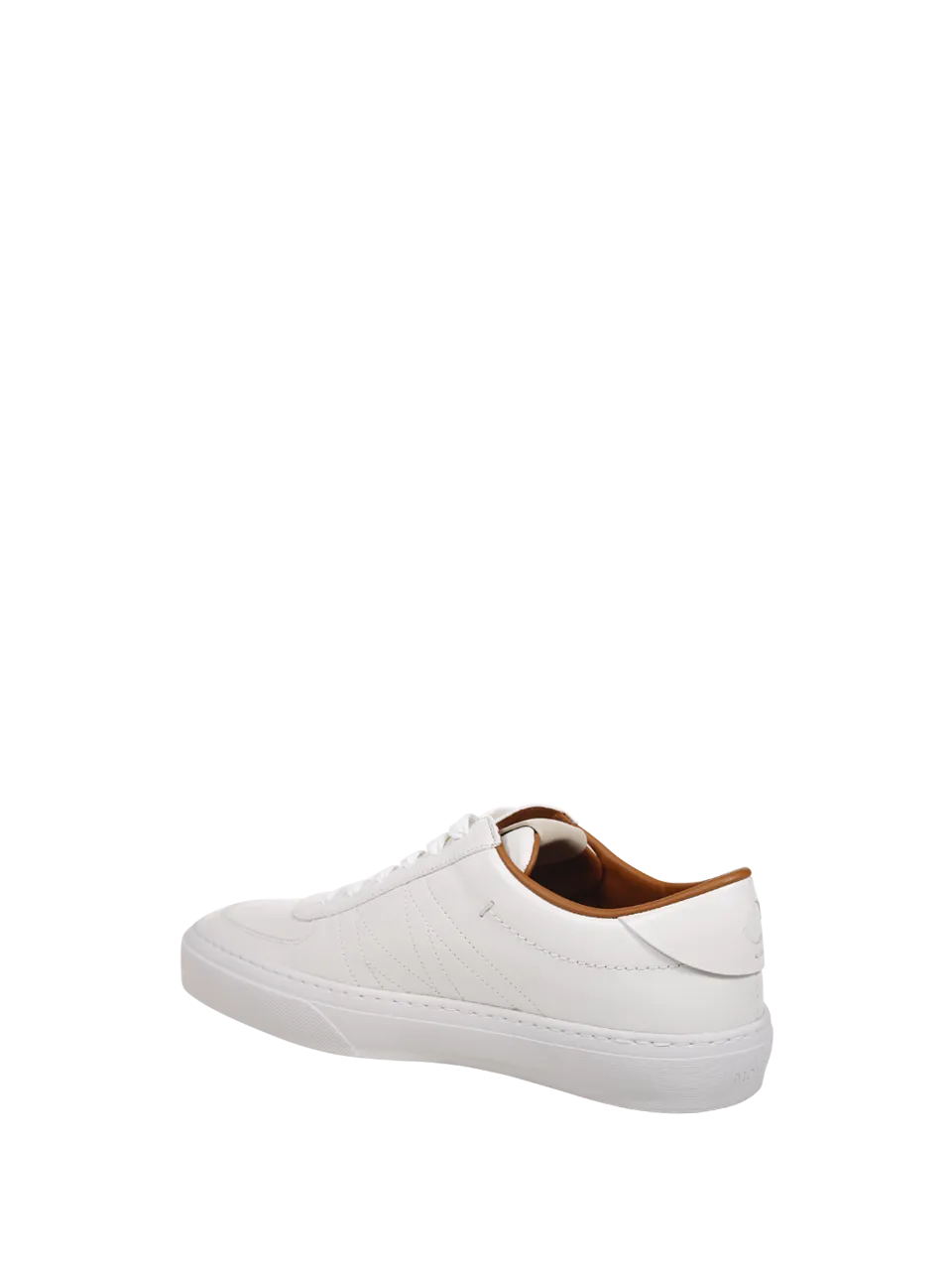 MEN MONCLER WHITE REAL LEATHER LOW TOP SNEAKER