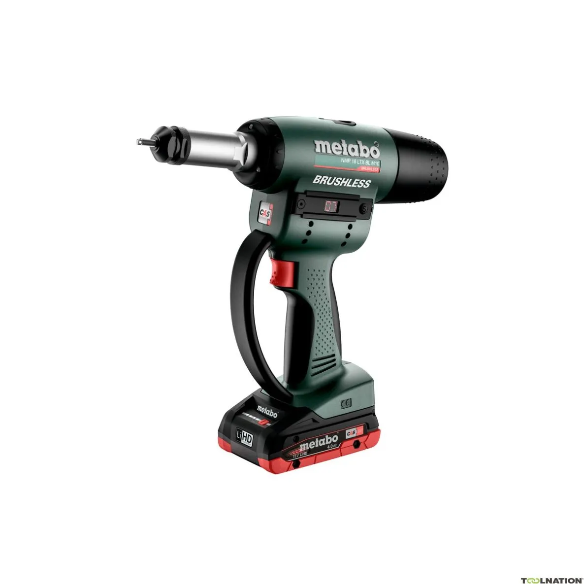 Metabo 601788800 Rivettatrice cieca a batteria NMP 18 LTX BL M10 18V 4.0Ah LiHD in Metabox