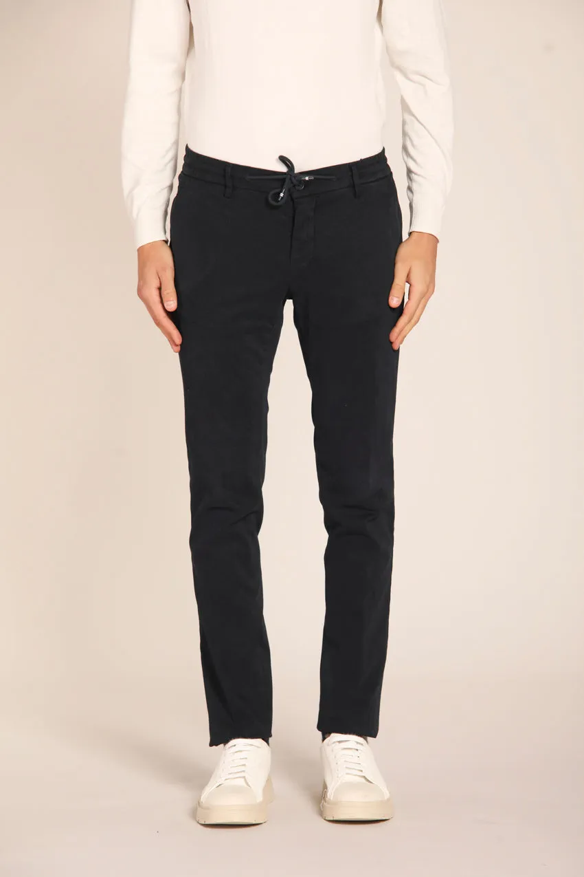 Milano Jogger pantalon chino homme en gabardine stretch coupe extra slim 