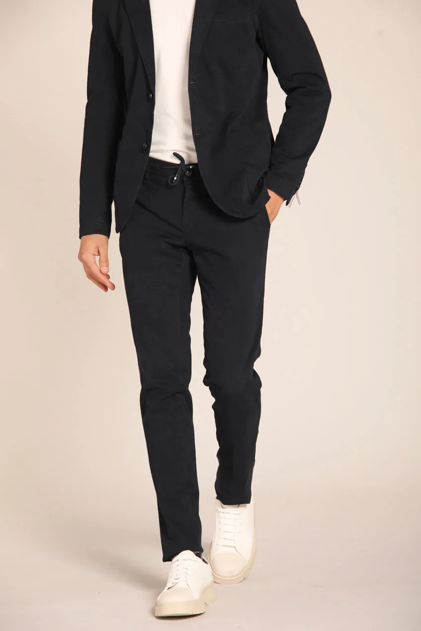 Milano Jogger pantalon chino homme en gabardine stretch coupe extra slim 