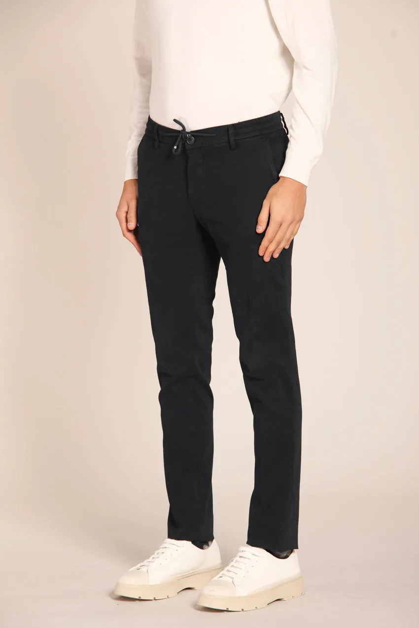 Milano Jogger pantalon chino homme en gabardine stretch coupe extra slim 