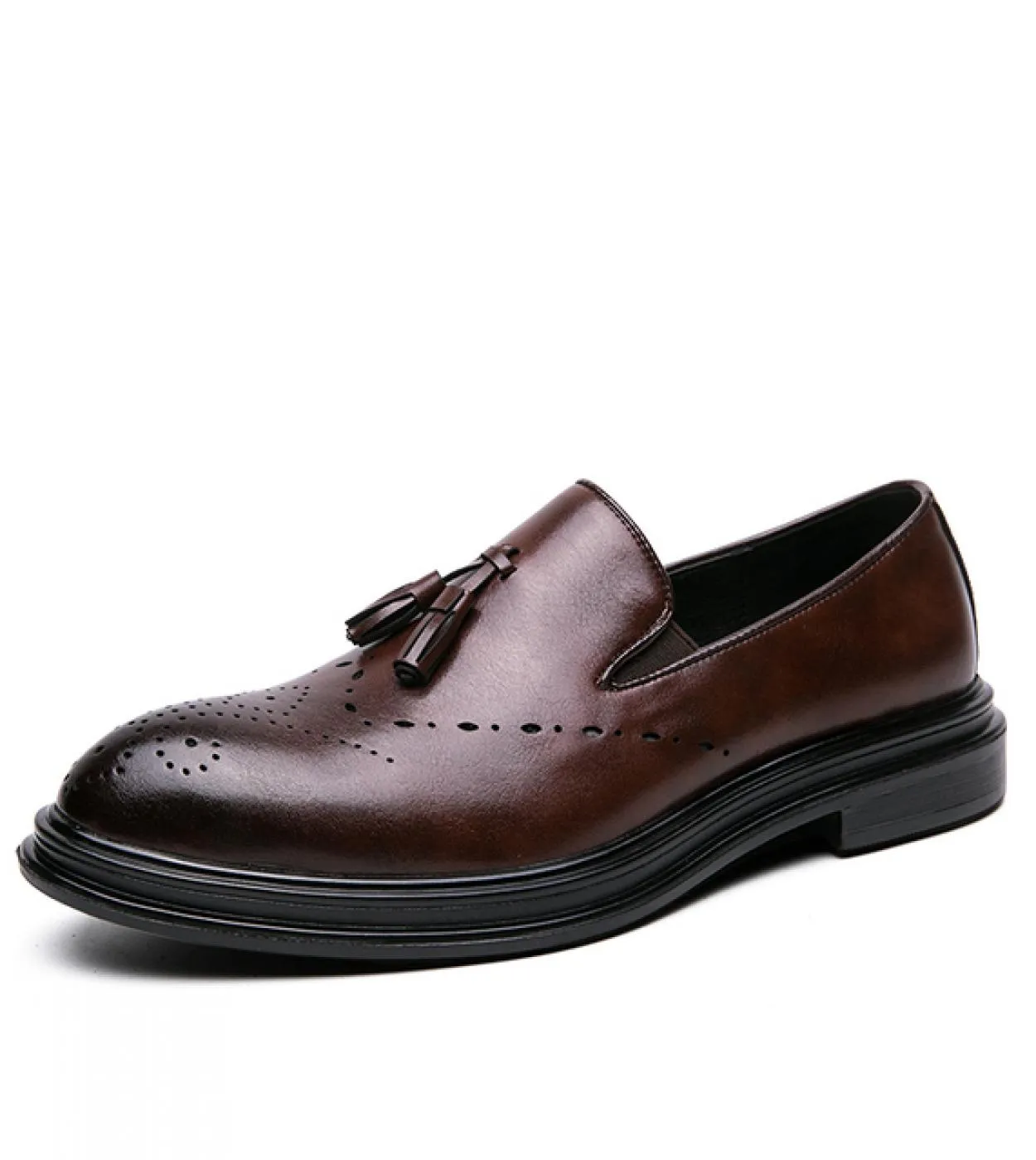 Mocassini eleganti neri da uomo Marca Casual Slip On Oxford Nappa maschile Gentleman Scarpe da lavoro Stile britannico Prom Even