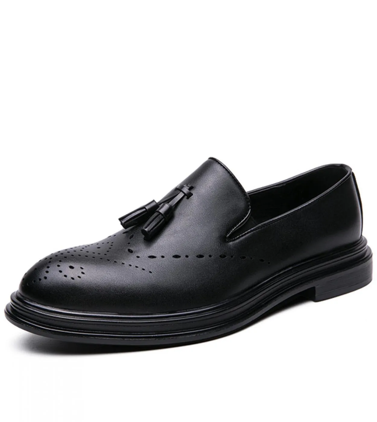 Mocassini eleganti neri da uomo Marca Casual Slip On Oxford Nappa maschile Gentleman Scarpe da lavoro Stile britannico Prom Even