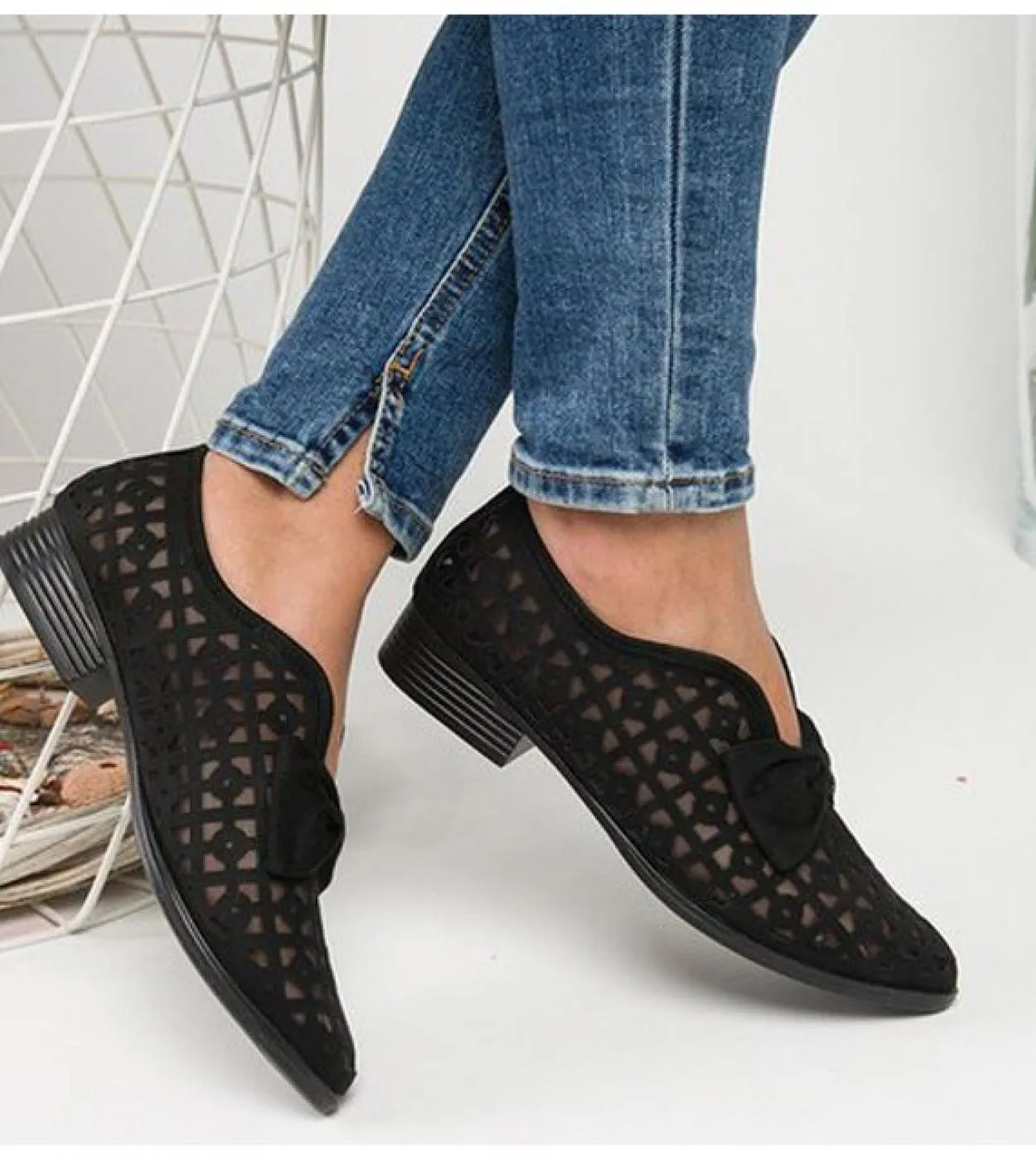 Mocassini estivi Bowtie Scarpe da donna Punta a punta Scarpe primaverili per donna Piattaforma Donna Slip On Fotwear Donna Tagli