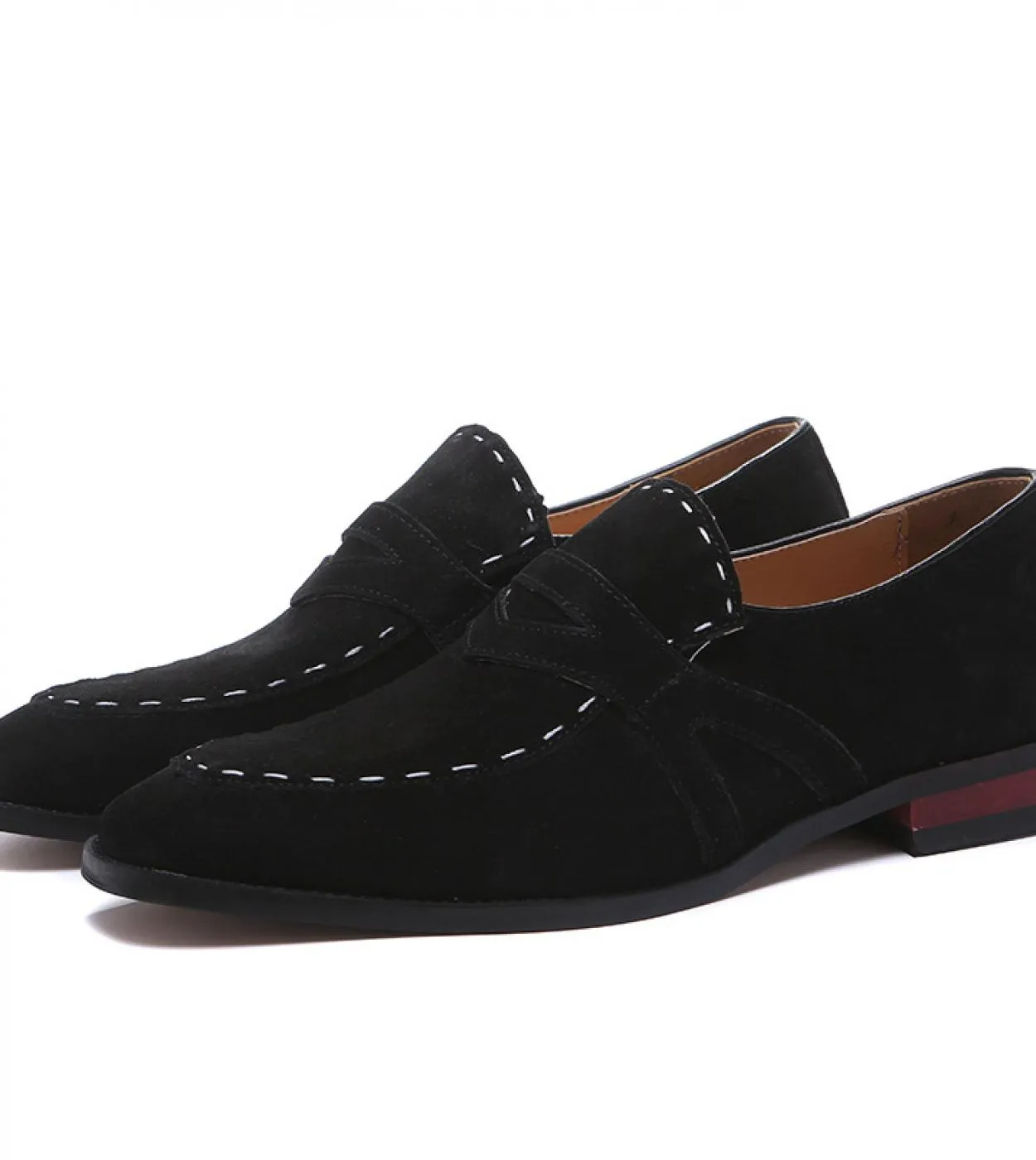 Mocassini in pelle scamosciata Moda uomo Scrub smerigliato a punta Scarpe casual da uomo di grandi dimensioni Scarpe eleganti da