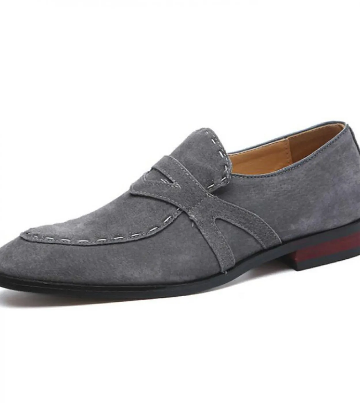 Mocassini in pelle scamosciata Moda uomo Scrub smerigliato a punta Scarpe casual da uomo di grandi dimensioni Scarpe eleganti da