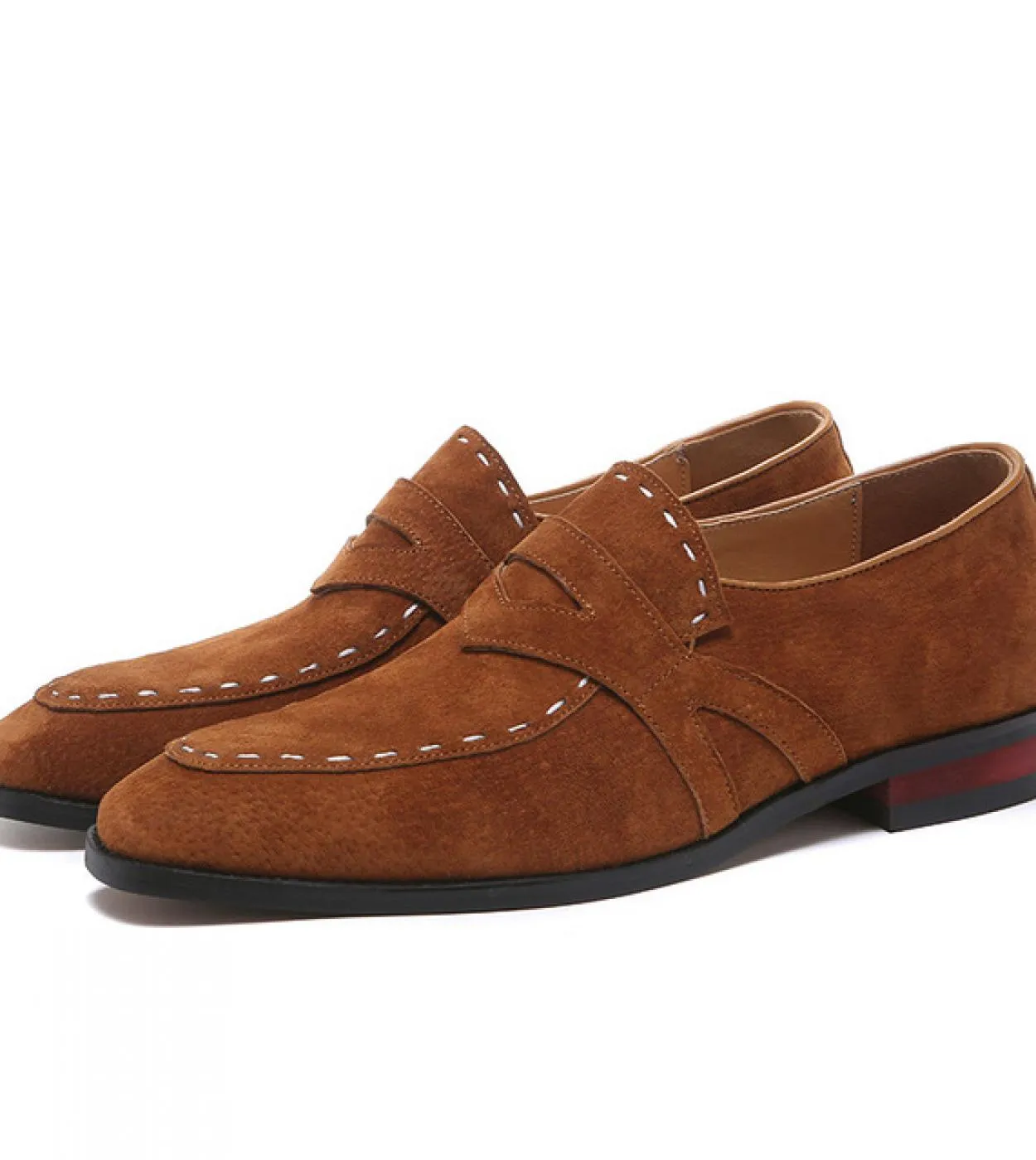 Mocassini in pelle scamosciata Moda uomo Scrub smerigliato a punta Scarpe casual da uomo di grandi dimensioni Scarpe eleganti da