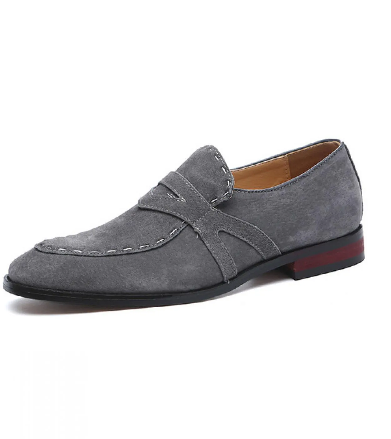 Mocassini in pelle scamosciata Moda uomo Scrub smerigliato a punta Scarpe casual da uomo di grandi dimensioni Scarpe eleganti da