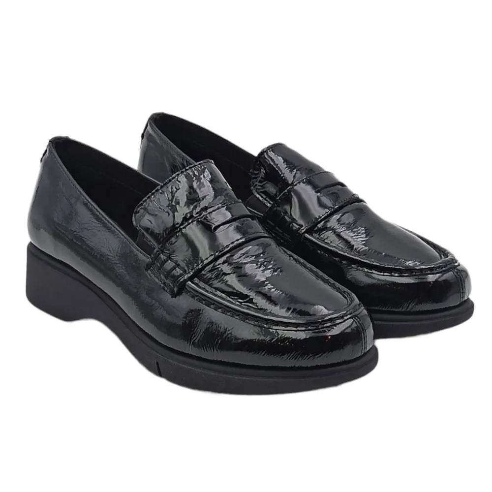 Mocassino donna in naplak Frau 53Z0 SHINE BLACK