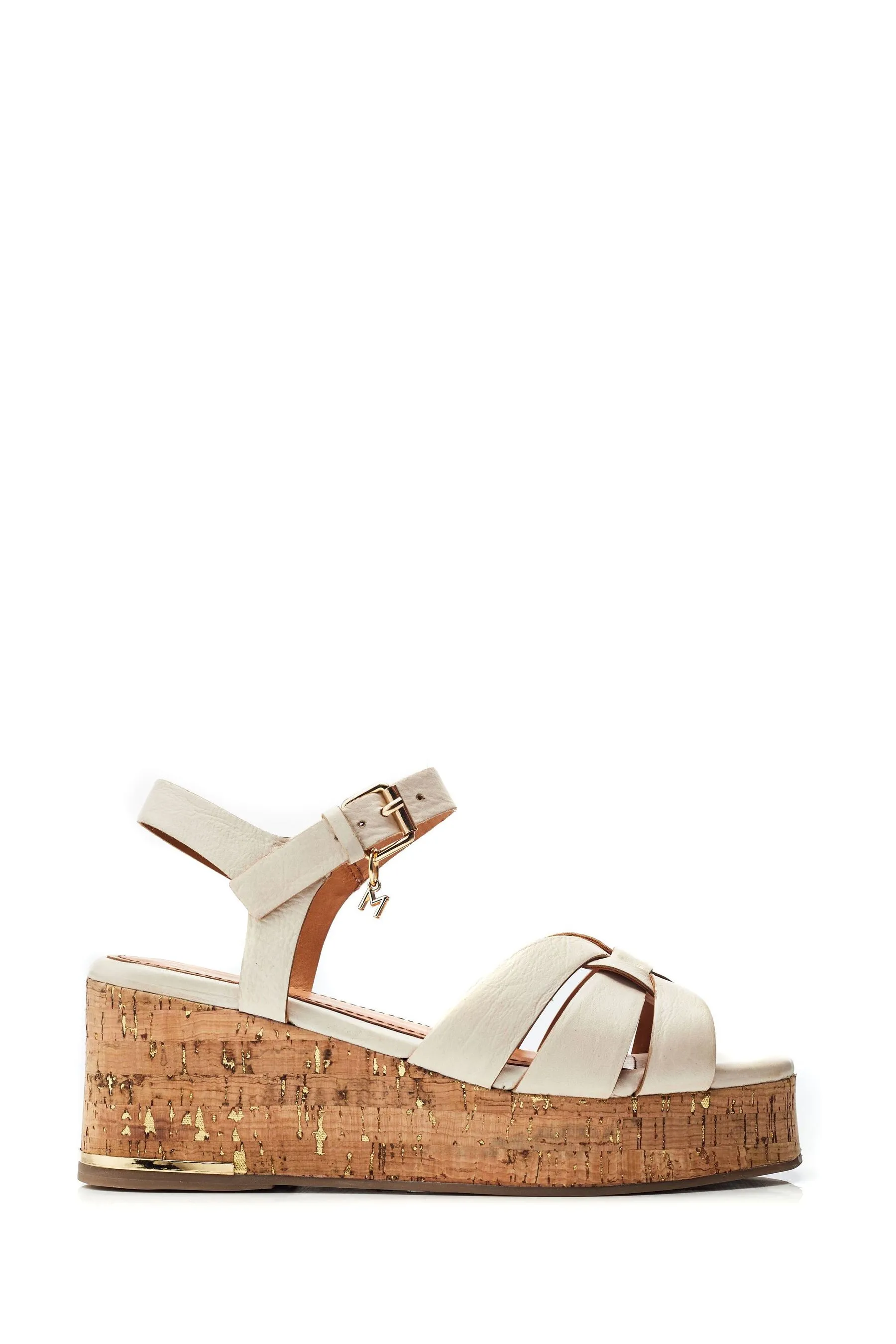 Moda in Pelle - Poppiee - Sandali in due parti con zeppa