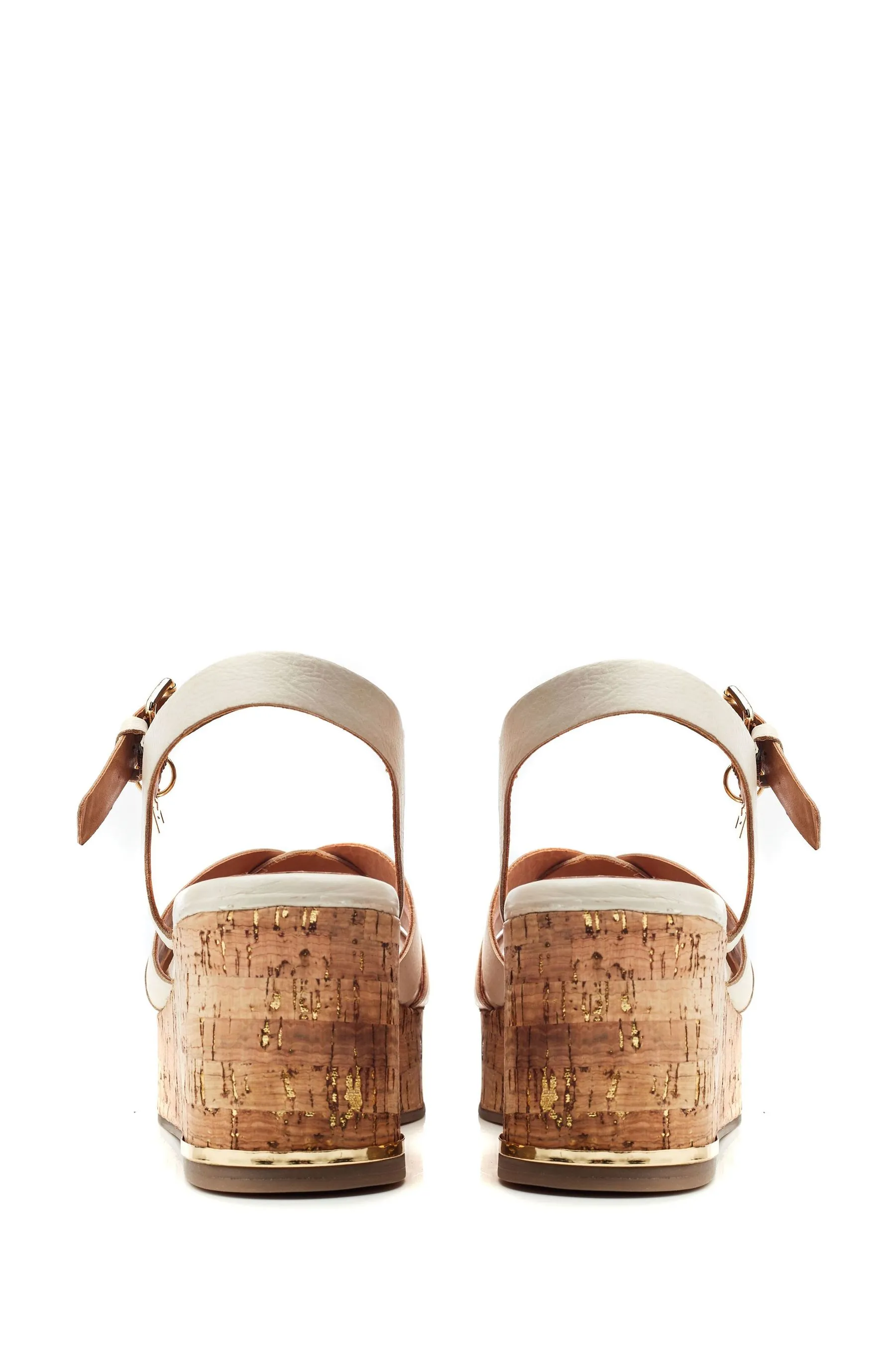 Moda in Pelle - Poppiee - Sandali in due parti con zeppa