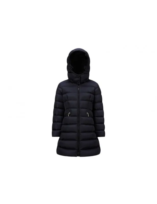MONCLER     Giubbino Charpal blu con logo Moncler