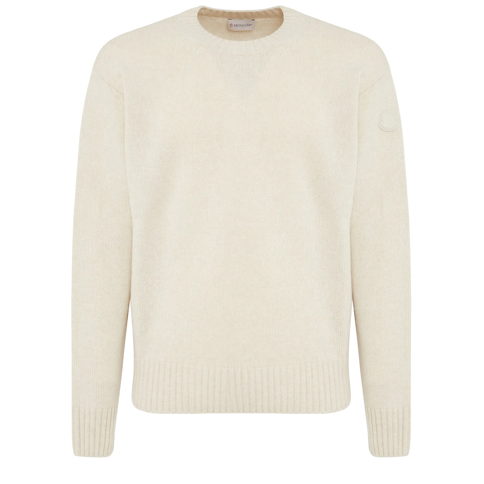 MONCLER  Maglia in lana bianca