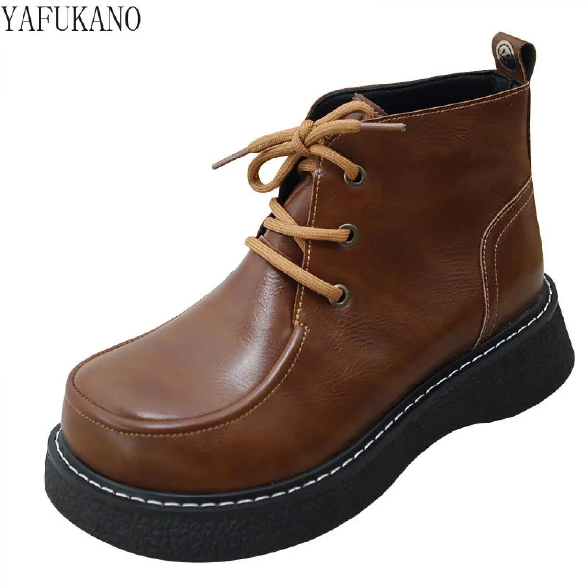 Mori Retro Letterario Testa Grande Bambola Stivaletti Calore Invernale Con Suola Spessa Antiscivolo Stivaletti da Donna Casual S