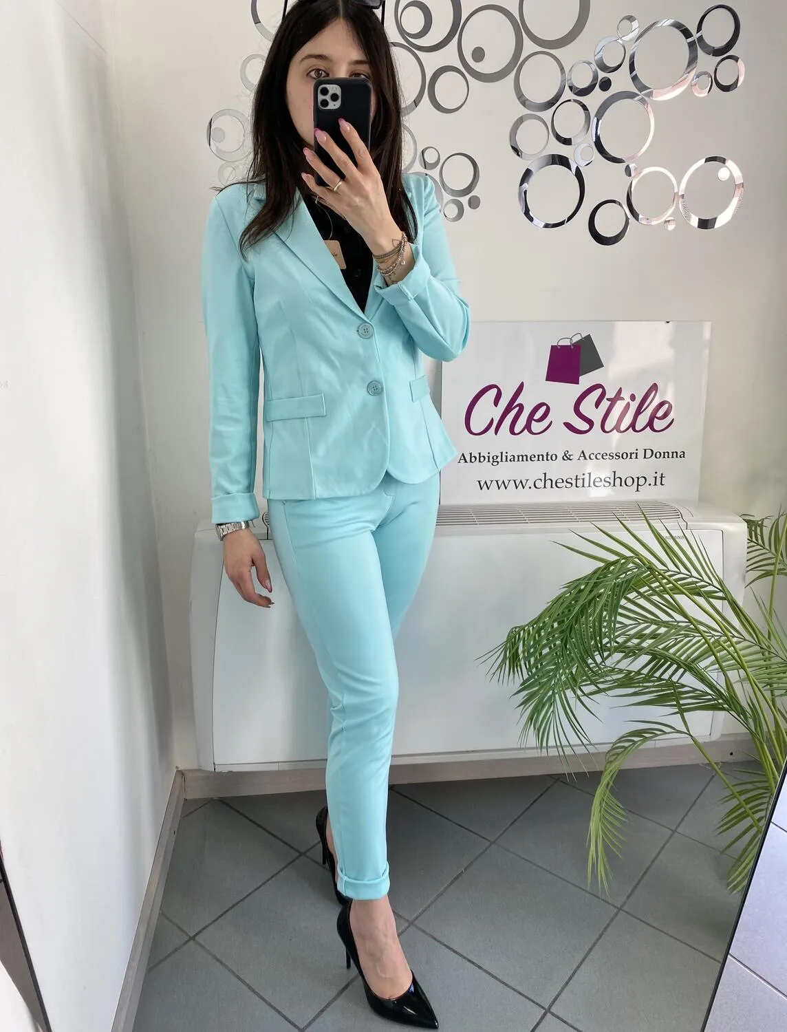 NEW Completo acqua in viscosa giacca e pantalone