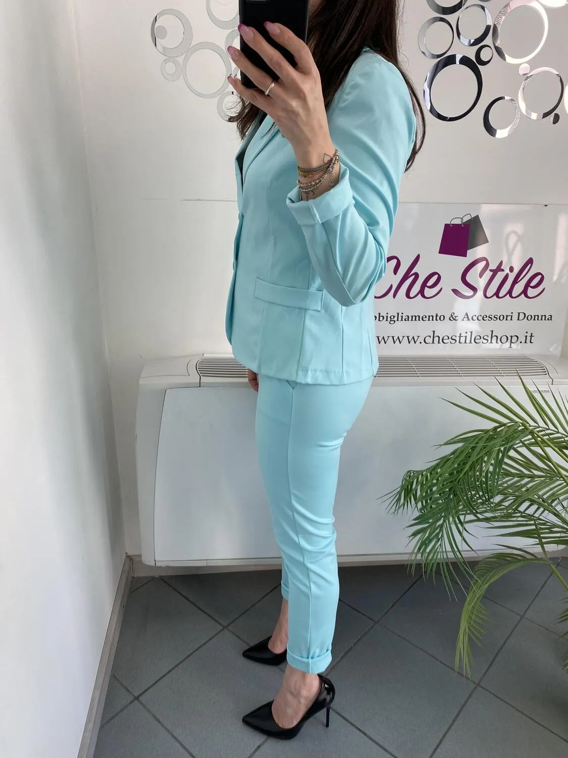 NEW Completo acqua in viscosa giacca e pantalone
