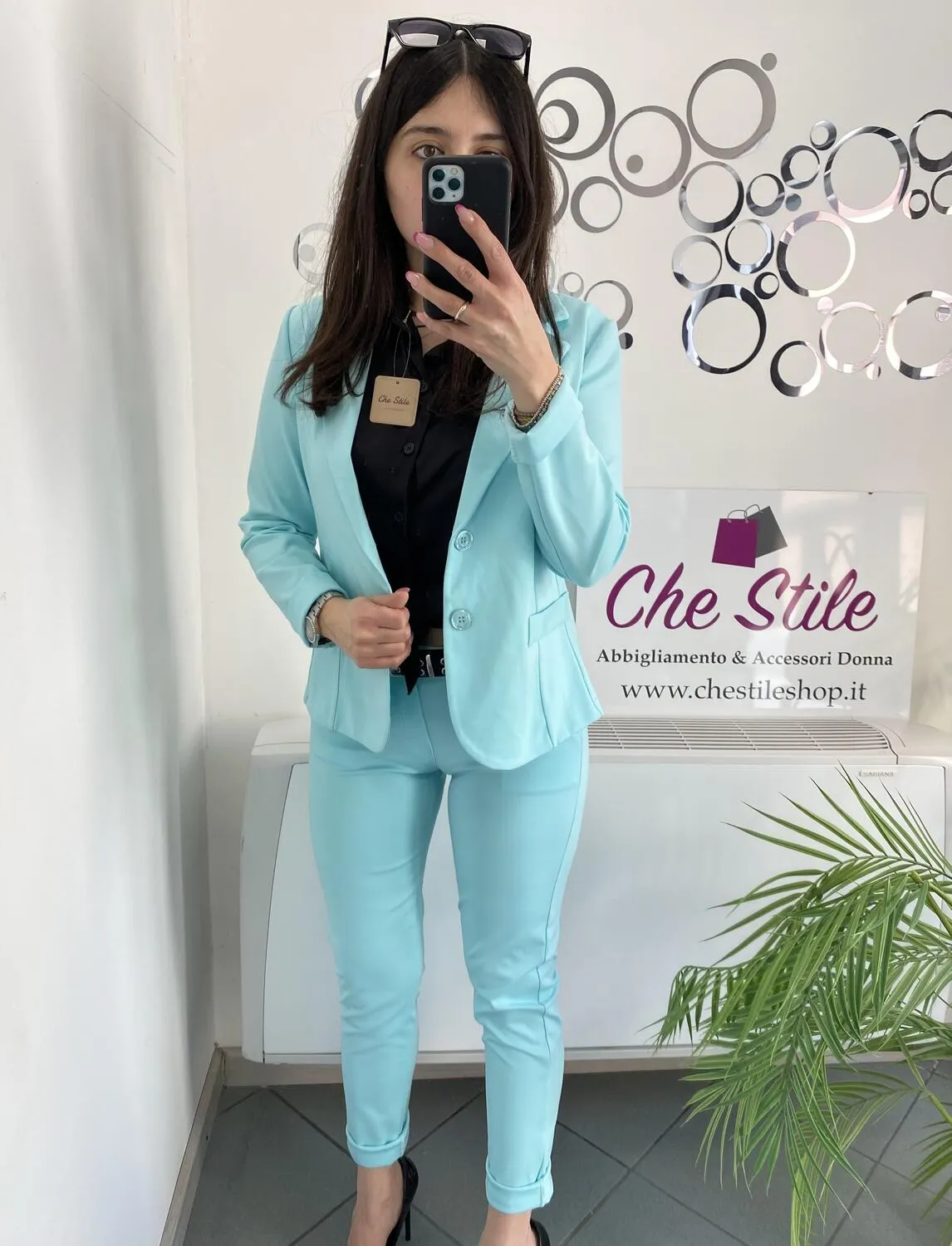 NEW Completo acqua in viscosa giacca e pantalone