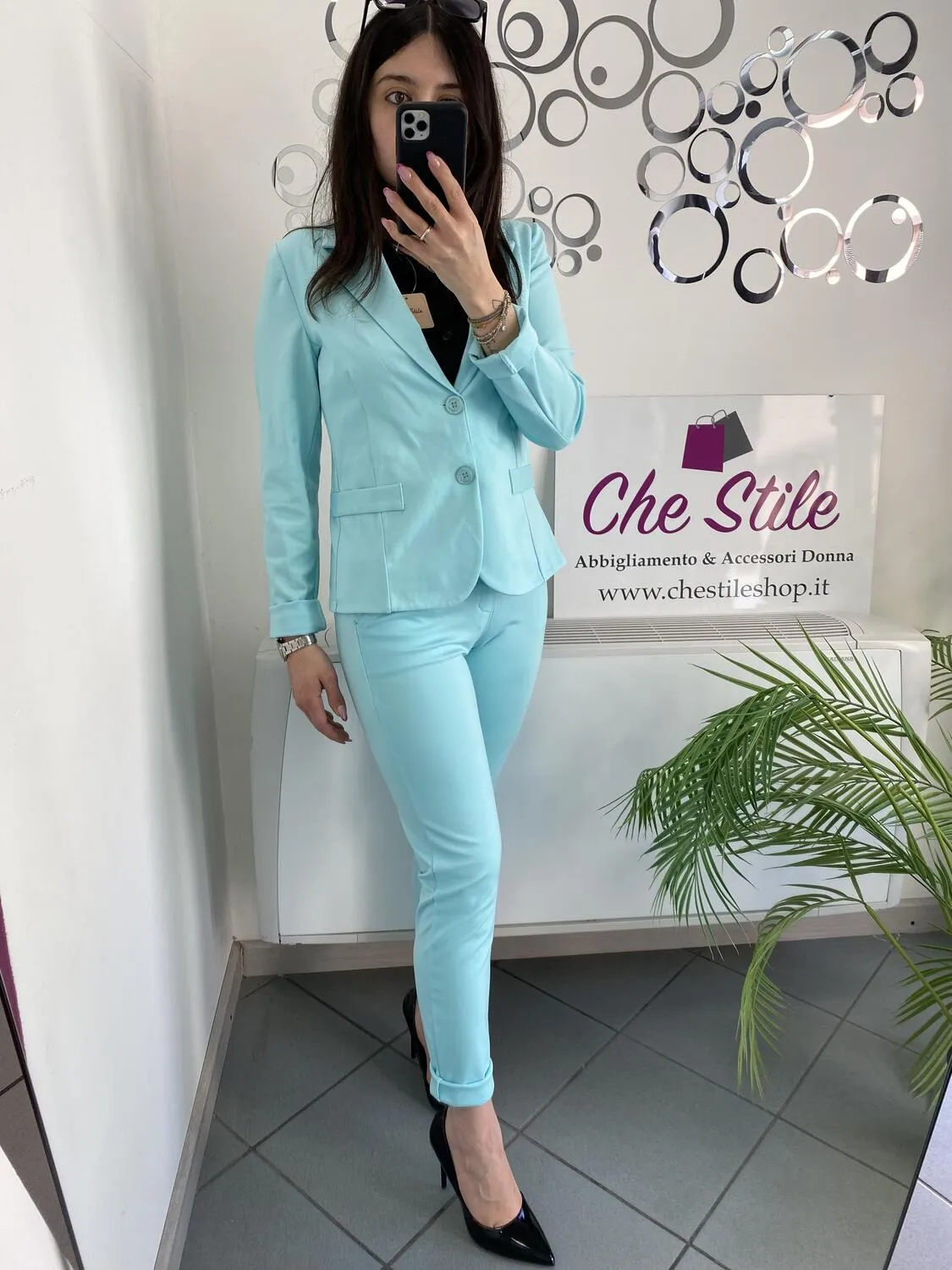 NEW Completo acqua in viscosa giacca e pantalone