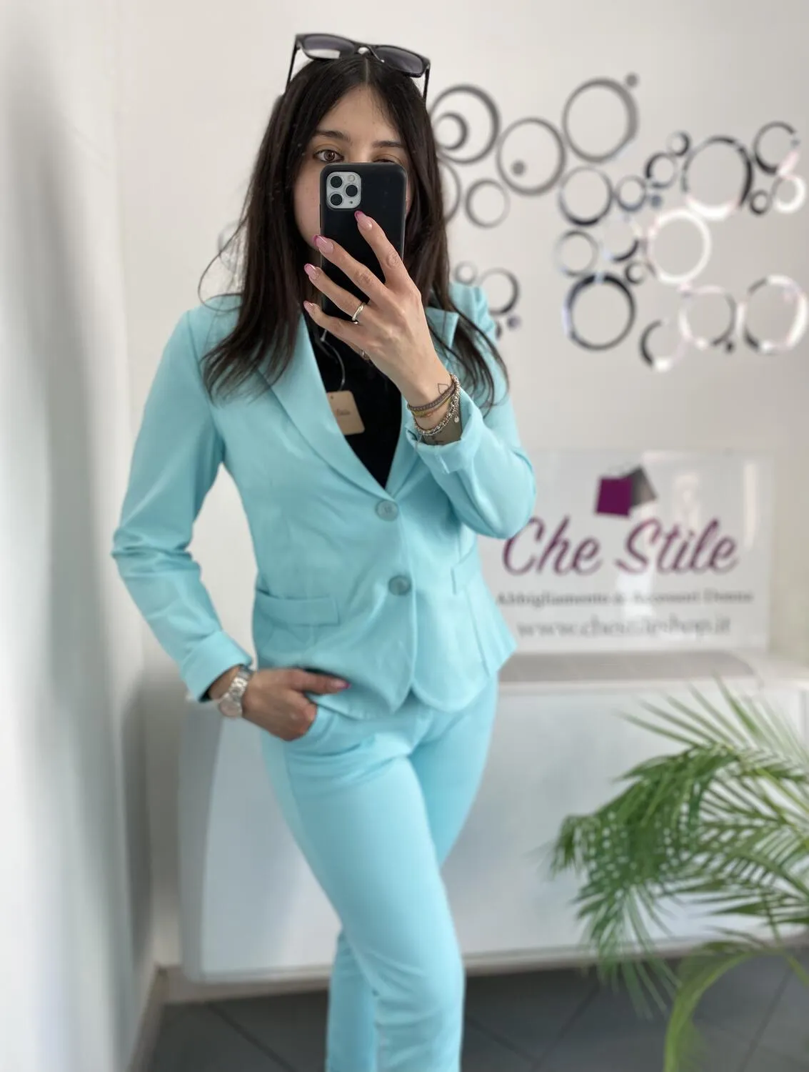 NEW Completo acqua in viscosa giacca e pantalone