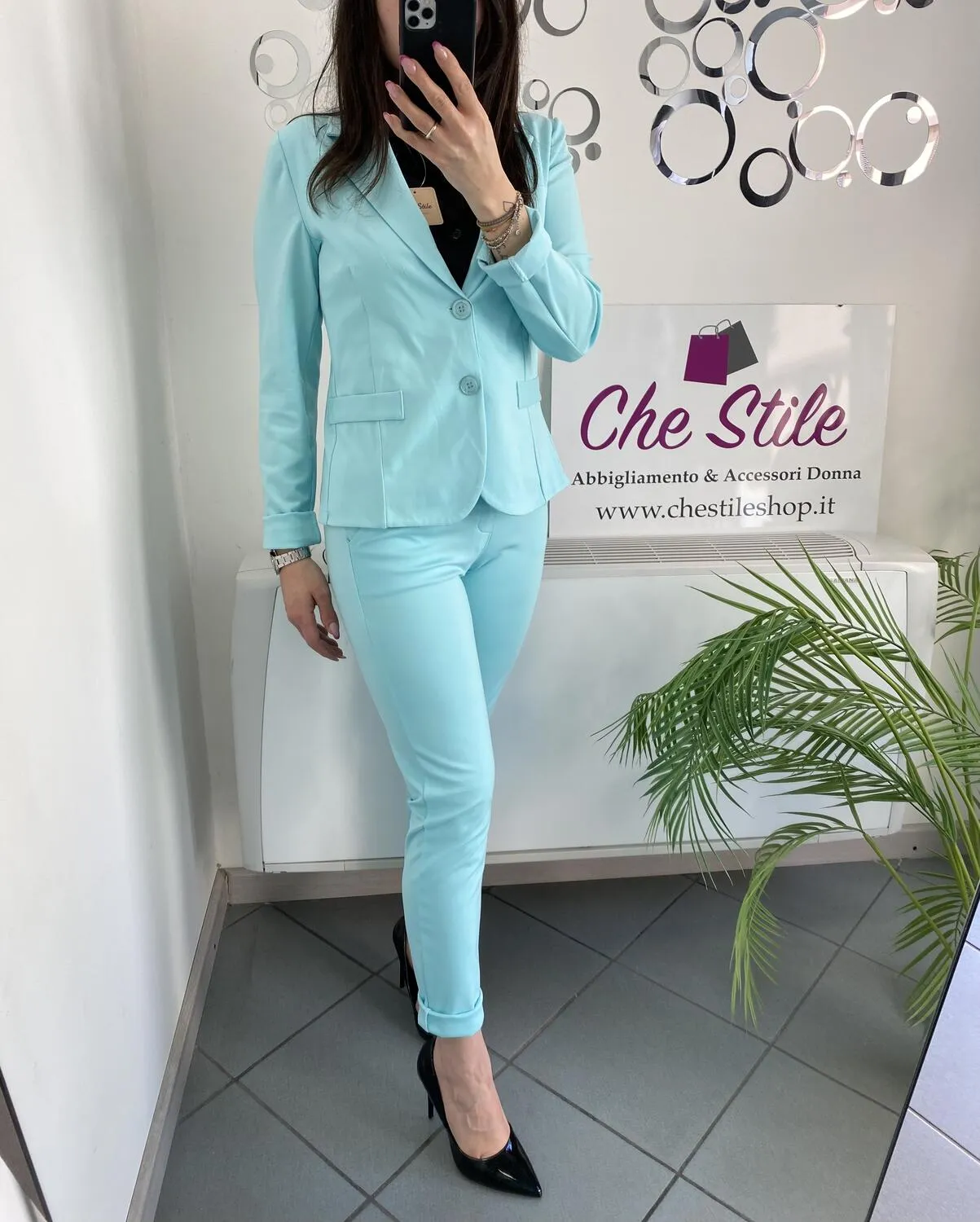 NEW Completo acqua in viscosa giacca e pantalone